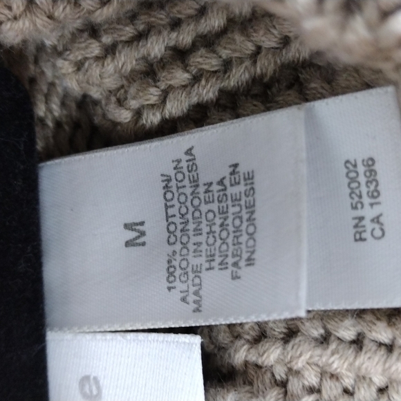 Liz Claiborne Tan Turtleneck Long Sleeve Pull Over Ribber Medium Knit Sweater - Picture 5 of 10